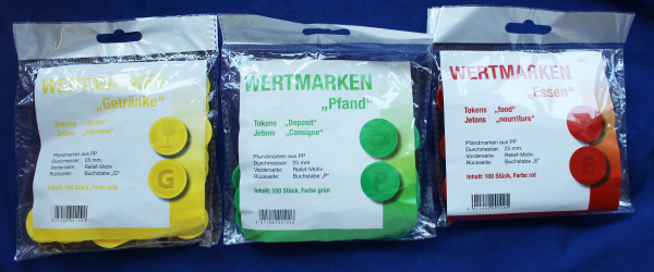 Wertmarken Chips Pfandmarken